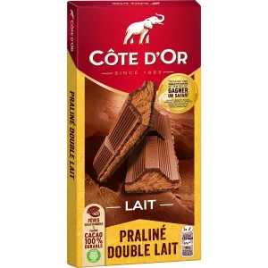 Sô cô la sô cô la với praline và sữa đôi chứa đầy 200g - Cote D'or