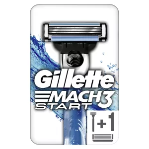 Rasoir Pour Homme Avec Manche Aqua-Grip Mach3 Start 2 Lames - GILLETTE