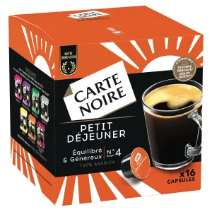 Café petit déjeuner n°4 x16 capsules 128g - CARTE NOIRE