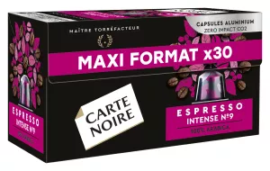 Coffee Capsules Compatibles Nespresso Espresso Intense 9 X30 - Carte Noire