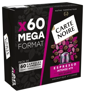 胶囊咖啡厅浓咖啡 兼容 Nespresso； x60； 330克 - CARTE NOIRE
