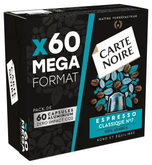 脱咖啡因浓缩咖啡胶囊； x60； 330克 - CARTE NOIRE