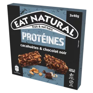 Eiwitbronreep met pinda's en pure chocolade 3x40g - Eat Natural
