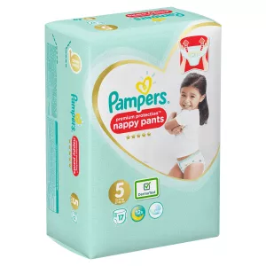 Pañales bebé pantalón pañal T5 x 17 - PAMPERS