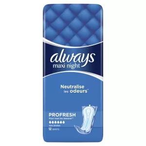 Profresh 无翼夜间卫生巾 x12 -  ALWAYS