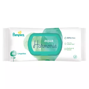 Lingettes aqua harmonie x48 - PAMPERS