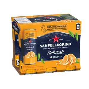 Agua con Gas Sabor Aranciata Caja Slim 33cl X 6 - SAN PELLEGRINO