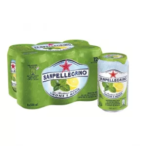 Eau Gazeuse au Citron et Menthe 6x33cl - SAN PELLEGRINO