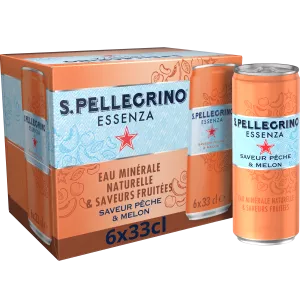 Bruisend water met perzikmeloensmaak 6x33cl SAN PELLEGRINO ESSENZA
