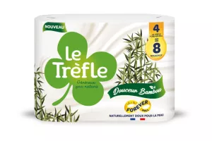 Soft Bamboo Toilet Paper 8 rolls - LE TREFLE