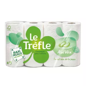 Papier toilette aloé vera x8 - LE TRÈFLE