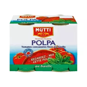 Tomates concassées fines au basilic 2x400g - MUTTI