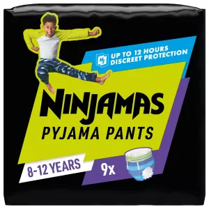 Calça pijama absorvente 8-12 anos: 27-43 kg menino Ninjamas PAMPERS