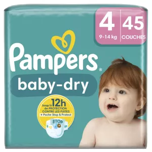 Couches Baby-dry T4 X45 - PAMPERS