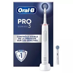 Escova de dentes elétrica branca sensível Pro 3 3000 - ORAL B