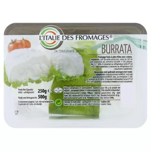 Burrata Avec Feuille 27% 250g