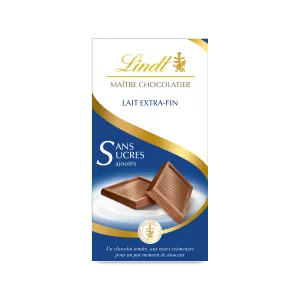 Tablette de chocolat au lait sans sucres ajoutés 100g - LINDT