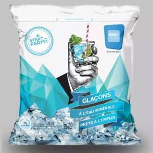 Glaçons à l'eau minérale 1,25kg - ICE 3