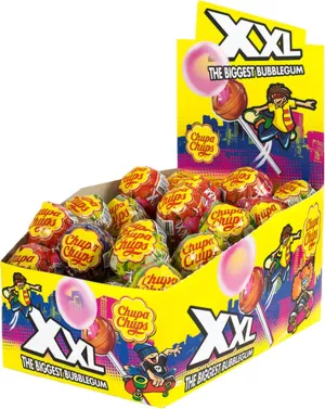 Caixa expositora com 60 pirulitos Xxl - CHUPA CHUPS