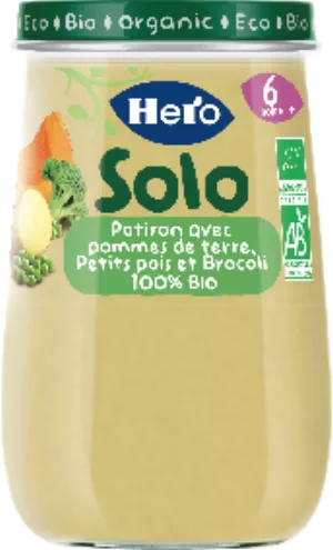 Bí ngô Petit Pot với khoai tây, đậu Hà Lan và bông cải xanh 190g HERO