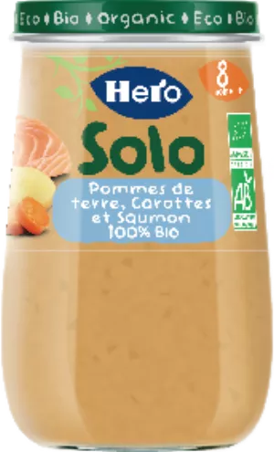 Petit Pot Khoai tây, cà rốt và cá hồi 190g HERO