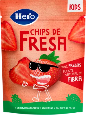 Organic strawberry chips 12x12g HERO