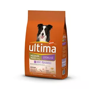 Croquettes pour chien +10 kg au poulet 2Kg - ULTIMA