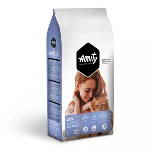 Kroketten für erwachsene Katzen mit Lachs 2 kg - Amity