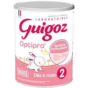 Leite em pó para bebês Optipro 2ª idade 830g - GUIGOZ