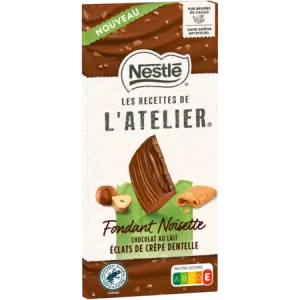 Bar of Melting Milk Chocolate and Hazelnuts 130g Recipes from the workshop - NESTLÉ