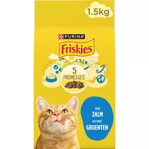 Kroketten für erwachsene Katzen mit Lachs und Gemüse 1,5 kg - FRISKIES