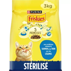 Sterilized paka kibble na salmon, tuna na mboga 3kg - PURINA