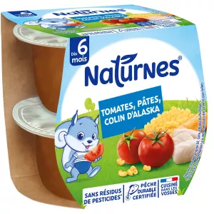 Babyschotel vanaf 6 maanden Tomaten Pasta en Colin Naturnes 2x190g - NESTLE
