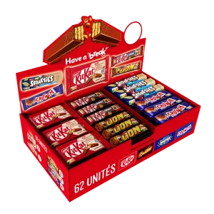 Chocobox 多产品展示盒 2426g - Lion-crunch-kit Kat- Smarties