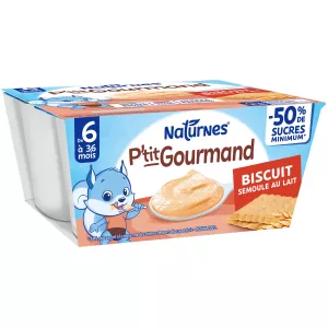 P'tit Gourmand Semoule Biscuité 4x100g - NATURNES