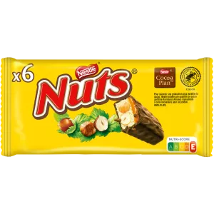 Schokoladen- und Haselnussriegel 6x42g - NUTS