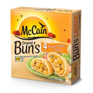 Original bun's poulet rôti & thym x4 - MC CAIN