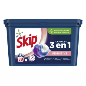 Lessive capsule ultimate sensitive 3en1 38 lavages - SKIP