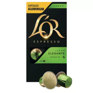 Café Lungo Elegante X10 Cápsulas Aluminio 52g - L'OR