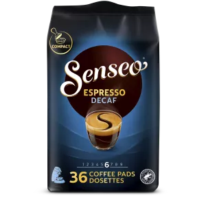 Dosettes Souples de Café Espresso Décaféiné x36; 250g - SENSEO