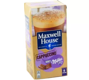 Cappuccino Solúvel Milka Sabor Chocolate X8 Sticks - MAXWELL HOUSE