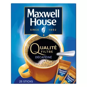 कॉफ़ी गुणवत्ता फ़िल्टर डिकैफ़िनेटेड 25 स्टिक 45 ग्राम - MAXWELL HOUSE
