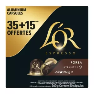 Café Capsules Forza Intensité 9 -  35 Capsules+15 Offertes - L'OR ESPRESSO