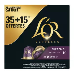 Café Capsules Supremo Intensité 10 35 Capsules+15 Offertes - L'OR ESPRESSO