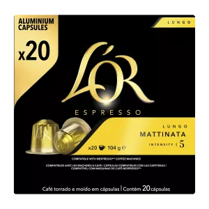 Cápsulas Café Lungo Mattinata Compatível Nespresso x20; 104g - L'OR