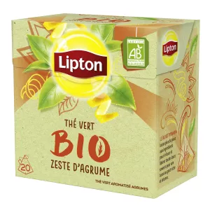 Thé vert bio zeste d'agrume x20 28g - LIPTON
