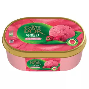 Glace sorbet de framboise 650g - CARTE D'OR