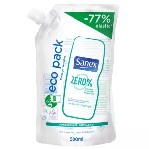 Recharge gel douche zéro% peaux normales 500ml - SANEX
