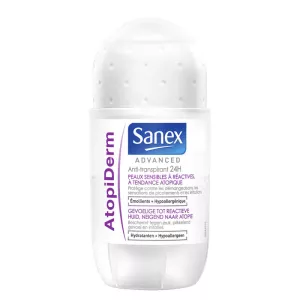 Déodorant femme roll-on 24h AtopiDerm 50ml - SANEX