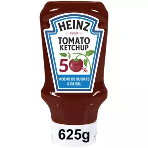 كاتشب طماطم 50% سكر وملح أقل، 625 جرام - HEINZ